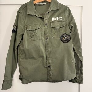 H&M Olive Green shirt with patches
